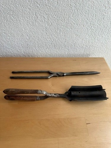 Antike brennschere und - brennschere,