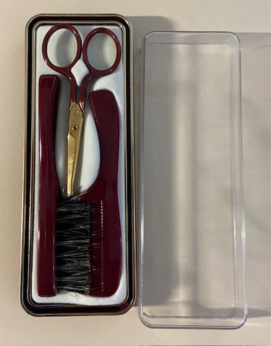 Vintage bartpflege set schere - bartpflege-set,